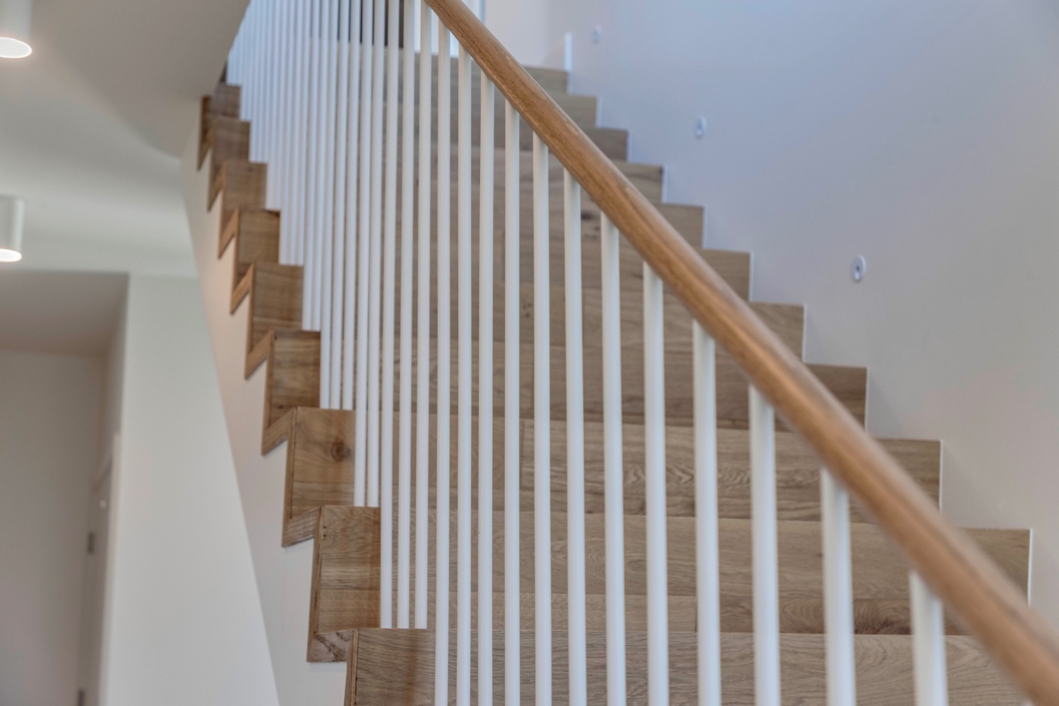Stairwell in the Aspen in Strathearn with homes for sale by Holland and Associates Real Estate in Edmonton.